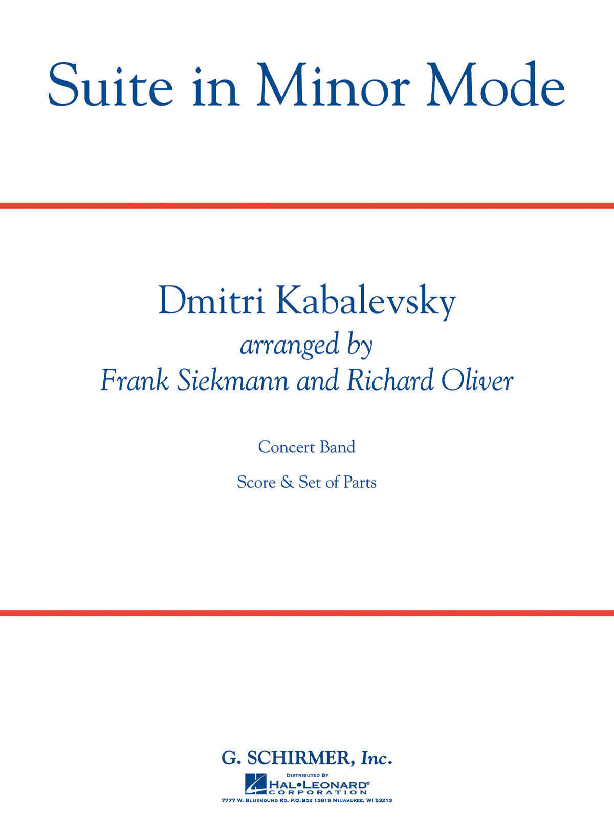 Kabalevsky: Suite in Minor Mode