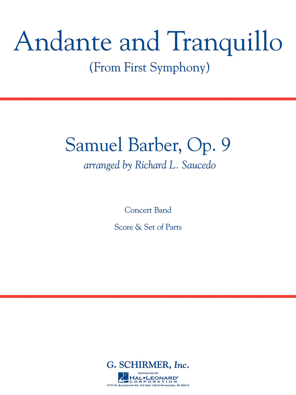 Barber: Andante and Tranquillo (from First Symphony)