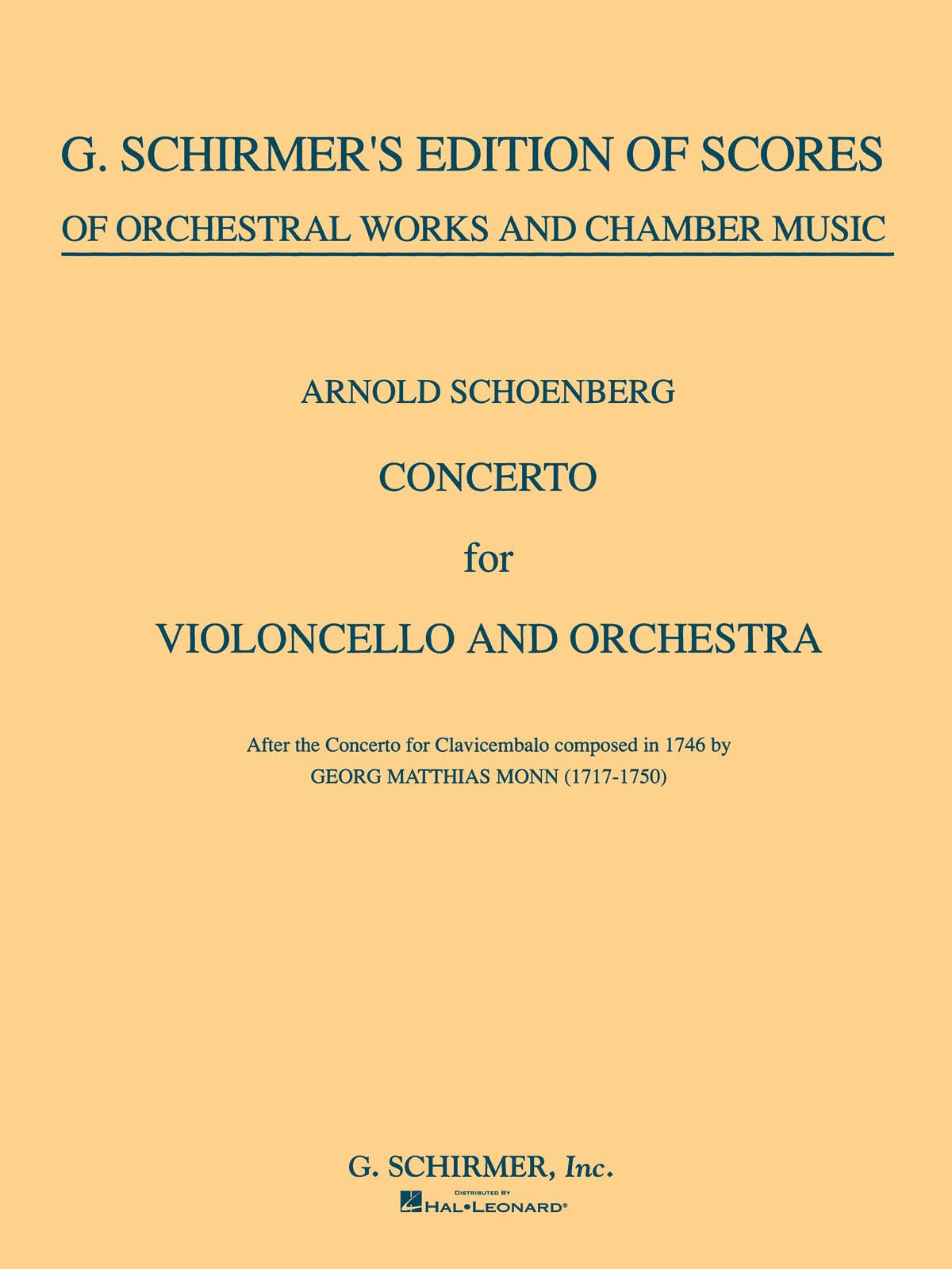 Schönberg: Concerto for Cello & Orchestra