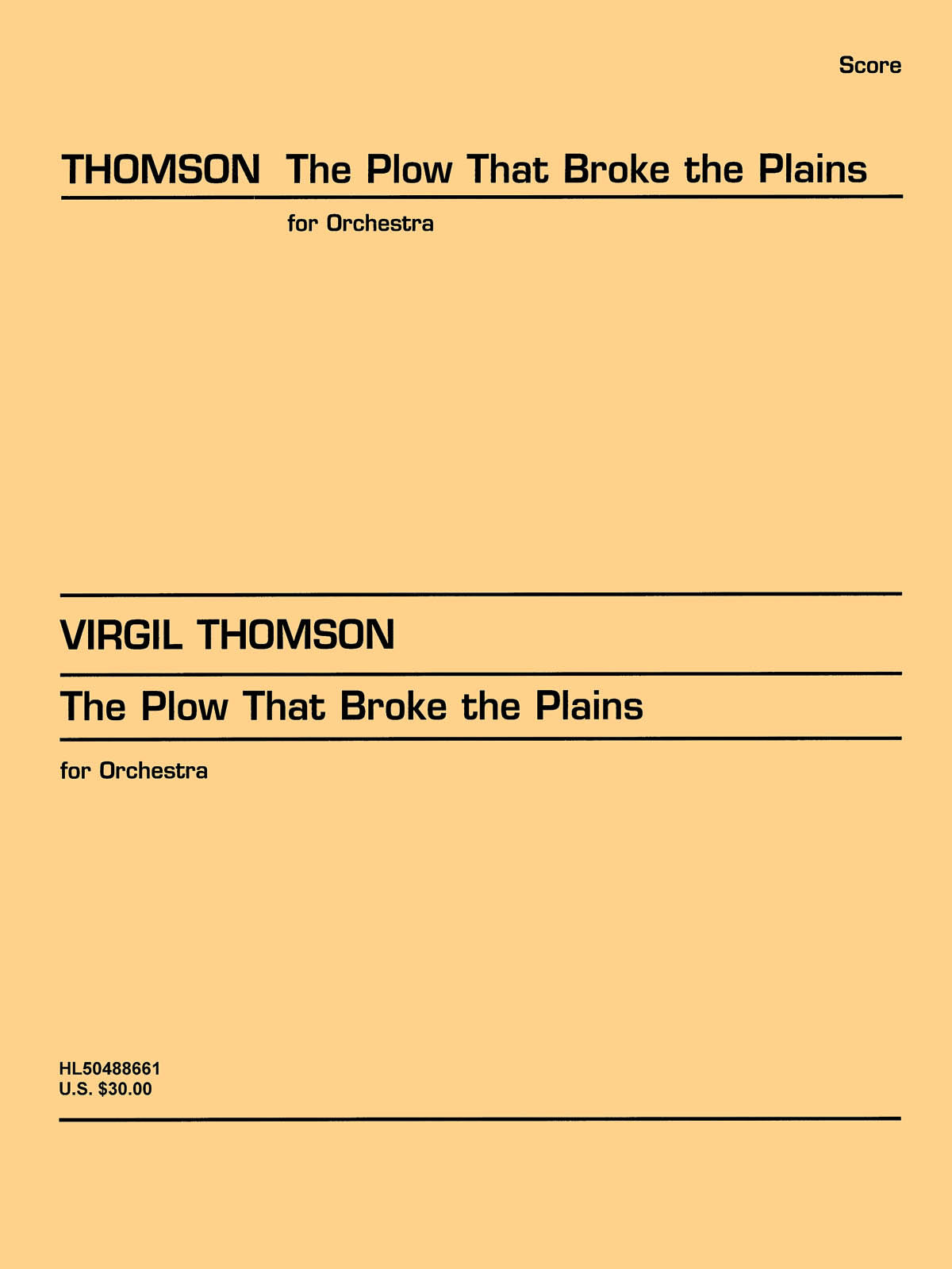 Epstein: Suite From Plow Orch Score That Broke The Plains