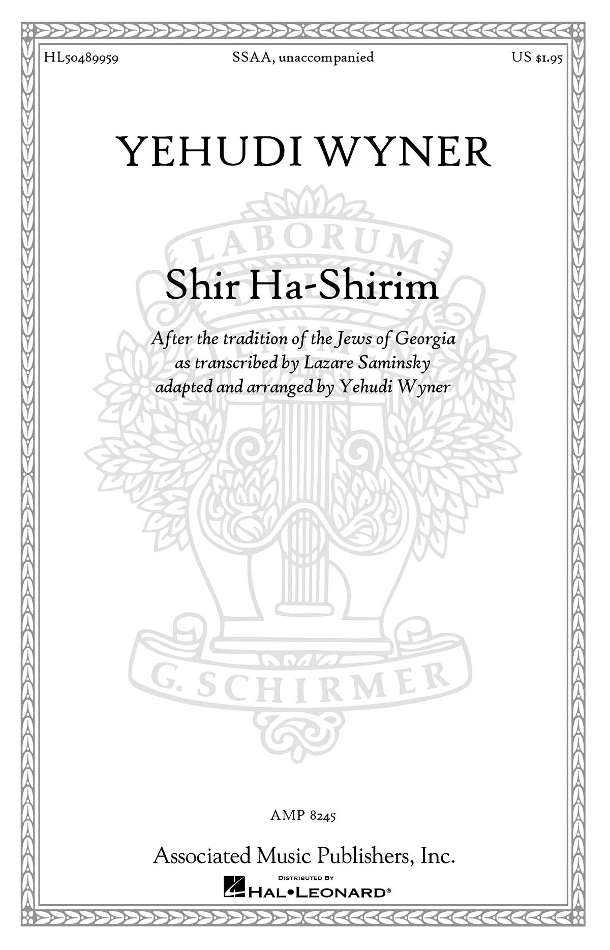 Wyner: Shir Ha-Shirim