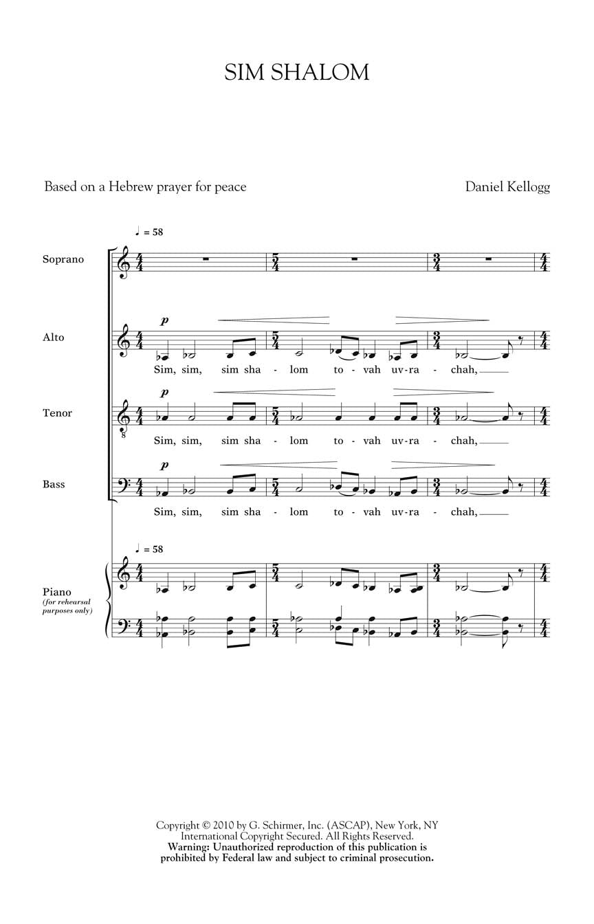 Kellogg: Sim Shalom (Prayer for Peace)