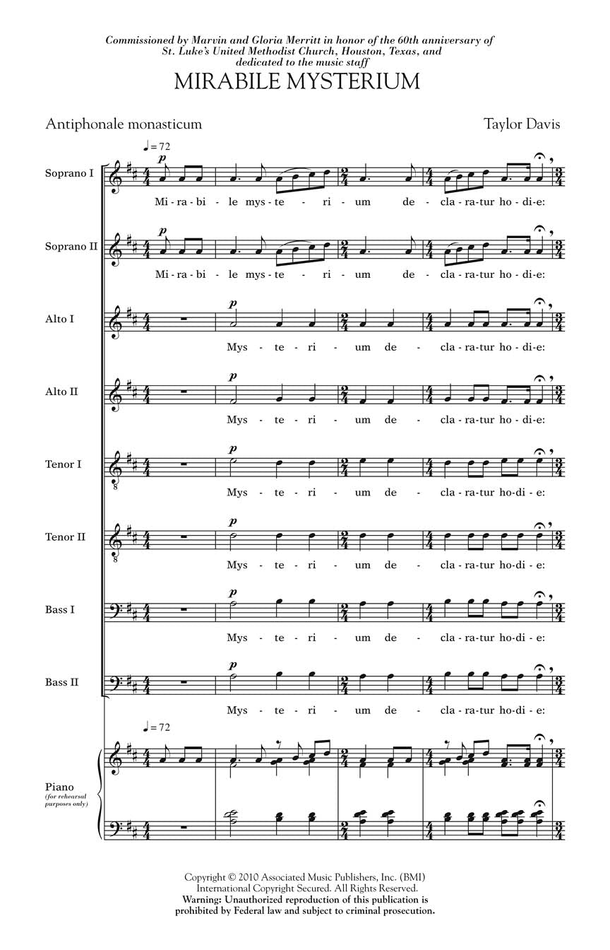Davis: Mirabile Mysterium