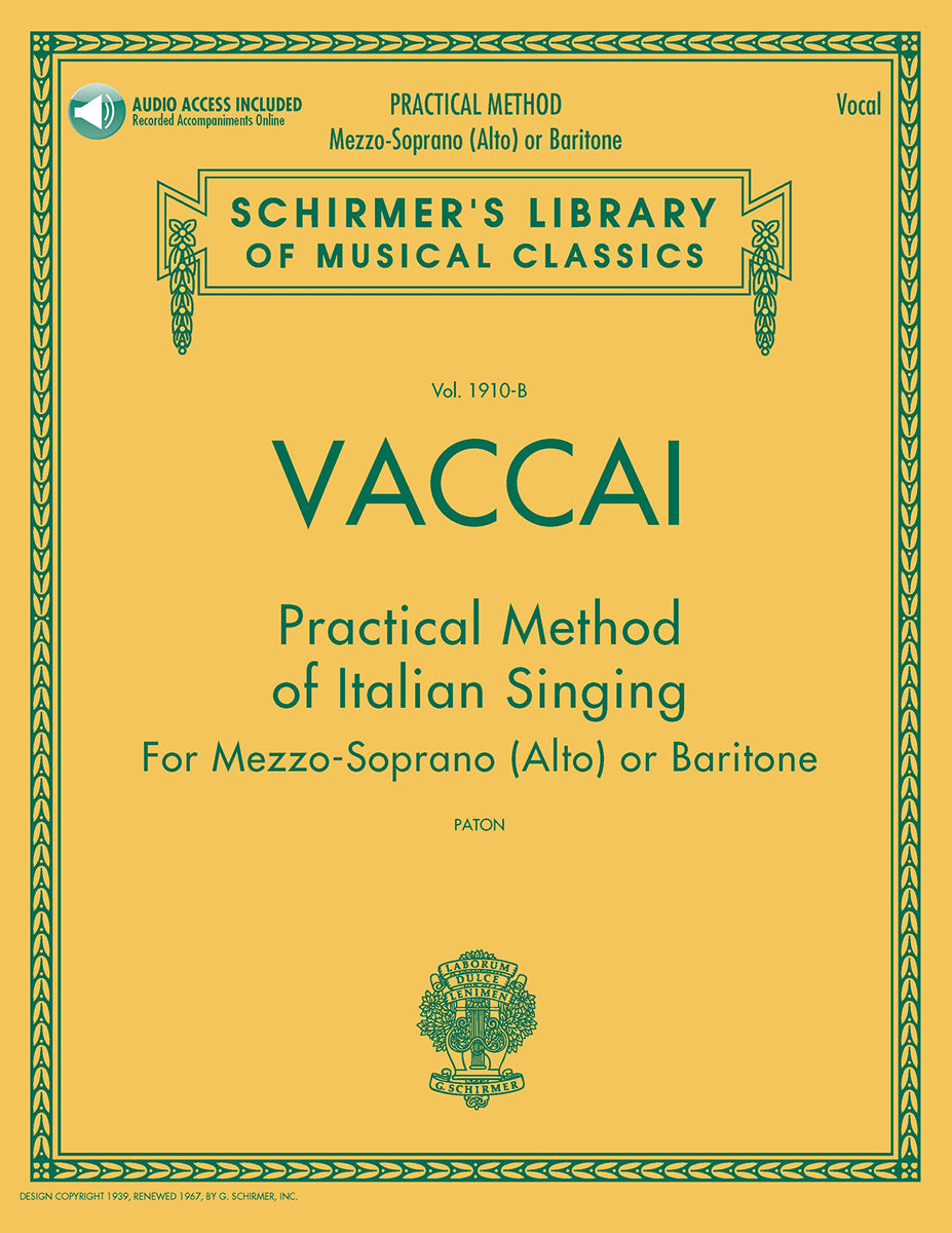 Vaccai: Practical Method of Italian Singing