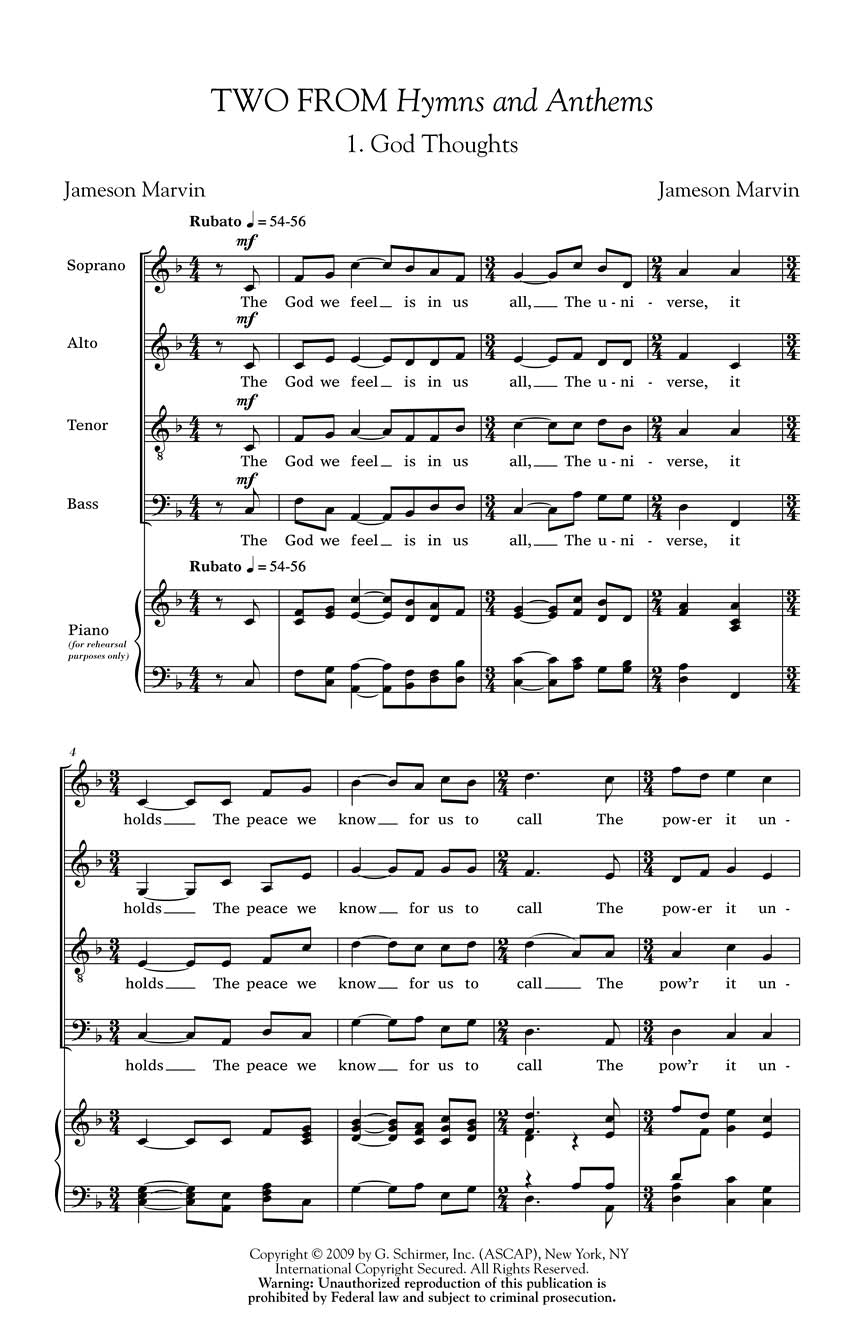 Marvin: Two from Hymns and Anthems