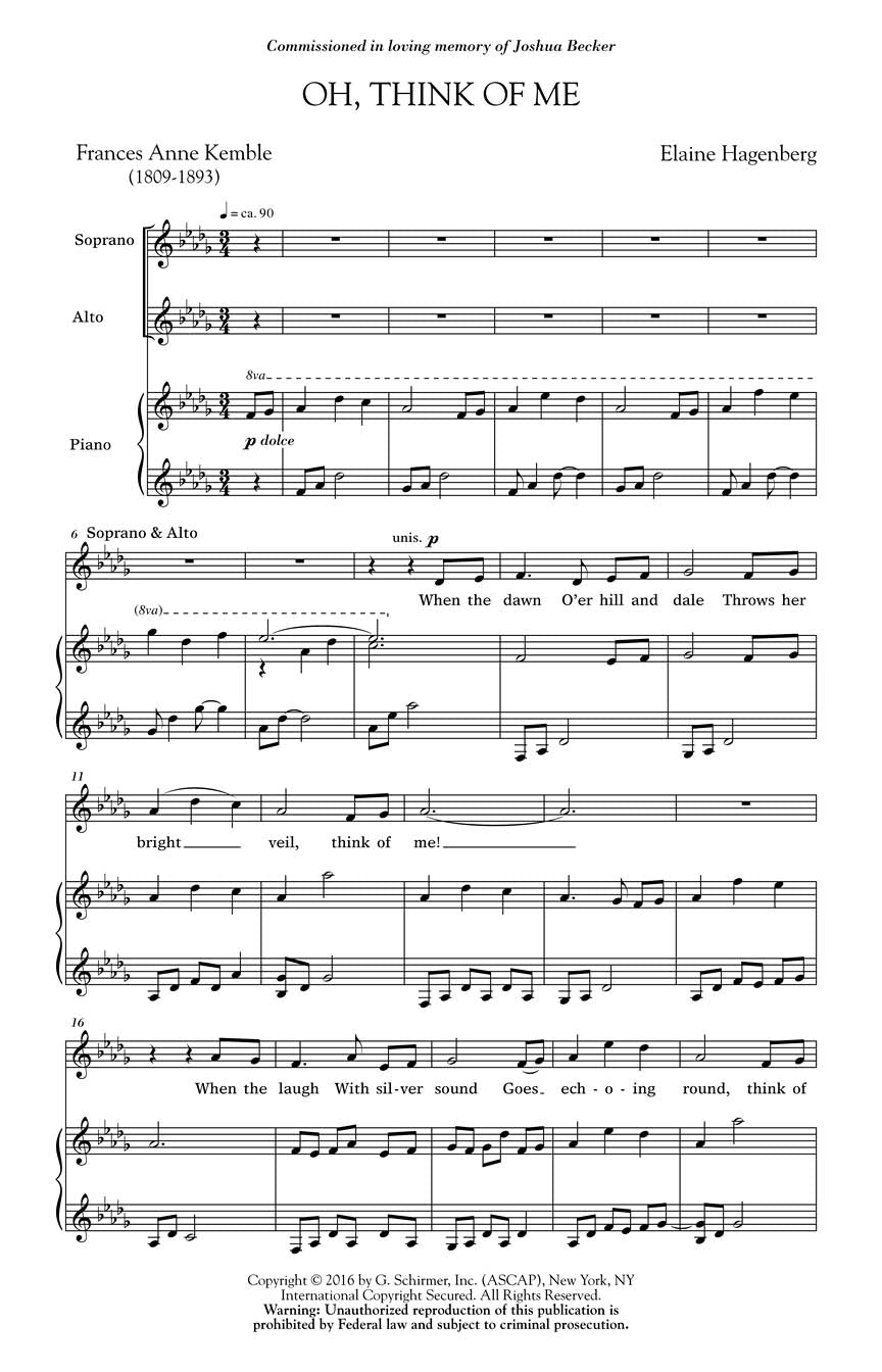 Hagenberg: Oh, Think of Me