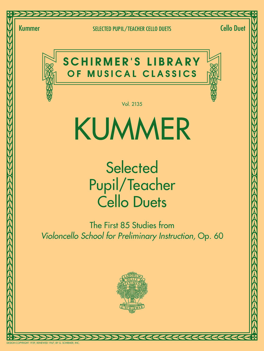 Kummer: Selected Pupil/Teacher Cello Duets