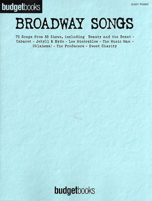 Broadway Songs (Easy Piano) – Budgetbooks | Piano, zang en gitaar