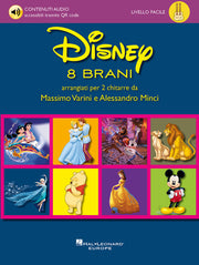 Disney - 8 brani arrangiati per due chitarre – da Massimo Varini e Alessandro Minci  (LIVELLO FACILE) - Big note scores + audio files | Guitar Duet