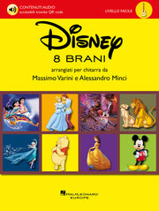 Disney - 8 brani arrangiati per chitarra – da Massimo Varini e Alessandro Minci (LIVELLO FACILE) - Big note scores + audio files | Gitaar
