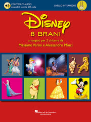 Disney - 8 brani arrangiati per due chitarre – da Massimo Varini e Alessandro Minci (LIV. INTERMEDIO) - Big note scores + audio files via QR code | Guitar Duet