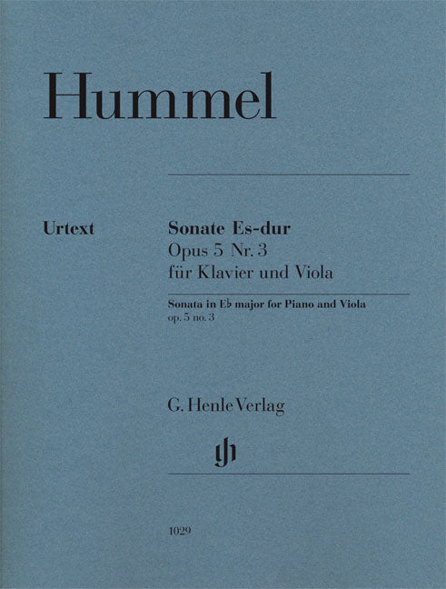 Sonate für Klavier und Viola Es-dur Opus 5 Nr. 3