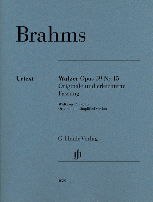 Waltz Op 39 No 15 Original & Simplified Piano afbeelding 2
