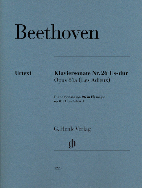 Beethoven - Klaviersonate Nr. 26 Es-dur op. 81a (Les Adieux) - (Piano) afbeelding 2