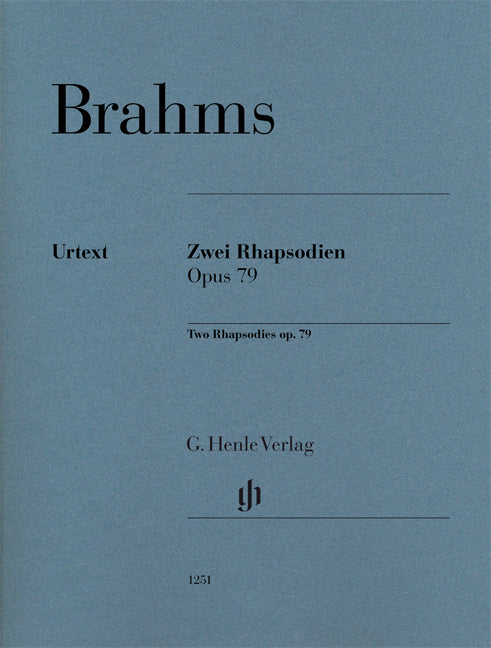 Brahms - Zwei Rhapsodien op. 79 - (Piano) afbeelding 2