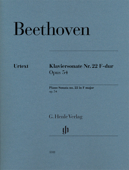 Beethoven - Piano Sonata no. 22 in F major op. 54 - (Piano) afbeelding 2