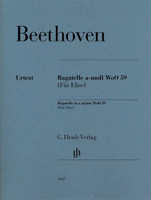 Beethoven - Fur Elise Bagatelle a-moll WoO 59 - (Piano) afbeelding 2