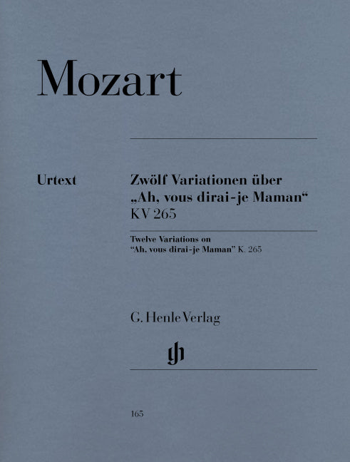 Mozart - 12 Variations On 'Ah, Vous Dirai-je Maman' K.265 - (Piano) afbeelding 2