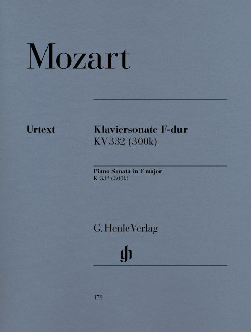 Mozart - Klaviersonate F-Dur KV. 332 (300k) (Henle Urtext) - (Piano) afbeelding 2