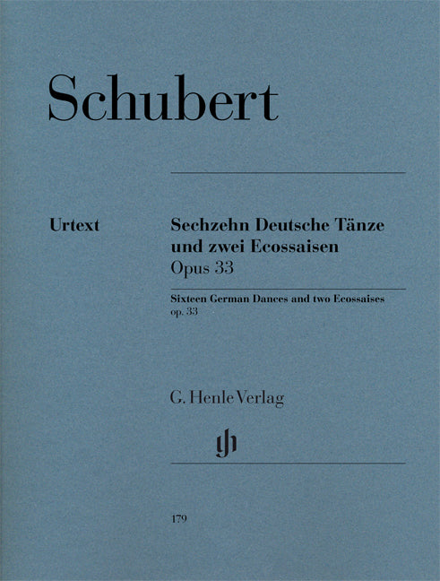 Schubert - Sechzehn Deutsche Tanze Und Zwei Ecossaisen (Henle Urtext) - (Piano) afbeelding 2