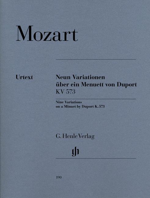 Mozart - 9 Variations On A Minuet By Duport KV. 573 - (Piano)