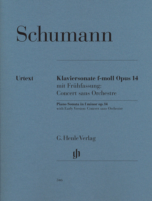 Schumann - Piano Sonata f minor op. 14 with Early Version: Concerto without Orchestra - (Piano) afbeelding 2