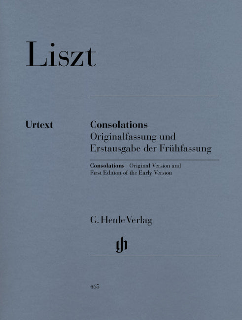 Liszt - Consolations (mit Erstausgabe der Frühfassung) (Henle) - (Piano) afbeelding 2