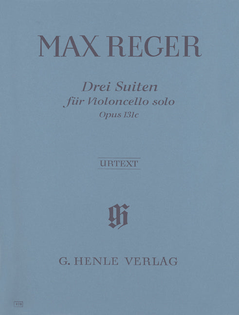 Reger - Three Suites for Violoncello Solo Op.131c (Henle Urtext Edition) - (Cello)