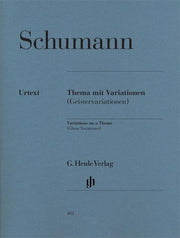 Schumann - Variations On A Theme In E-Flat (Ghost Variations) - (Piano)