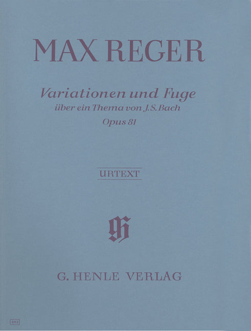 Reger - Variations and Fugue On A Theme By J.S. Bach Op.81 (Henle Urtext Edition) - (Piano) afbeelding 2