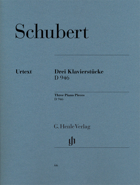 Schubert - Three Piano Pieces - Impromptus - D946 Post. (Henle Urtext) - (Piano) afbeelding 2