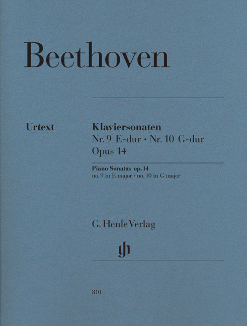 Beethoven - Piano Sonata No.9 And No.10 Op.14 (Henle Urtext Edition) - (Piano) afbeelding 2