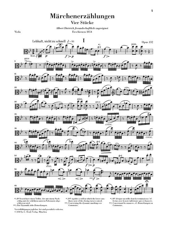 Schumann - Marchenerzahlungen fuer Kl. in Bb, Viola Und Klav. - (Piano)