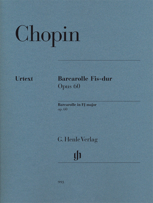 Chopin - Barcarolle Fis-dur Opus 60 - (Piano) afbeelding 2