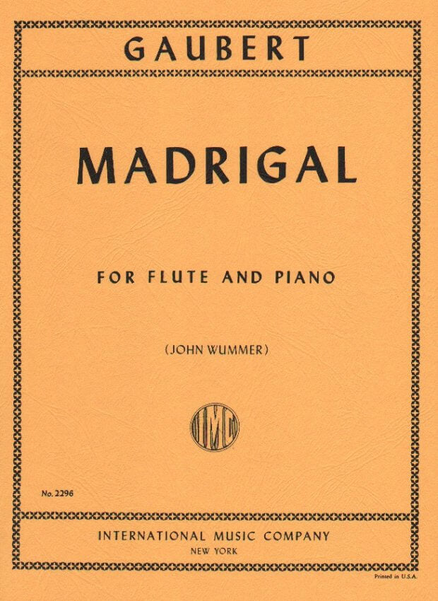 Gaubert: Madrigal (Dwarsfluit, Piano)