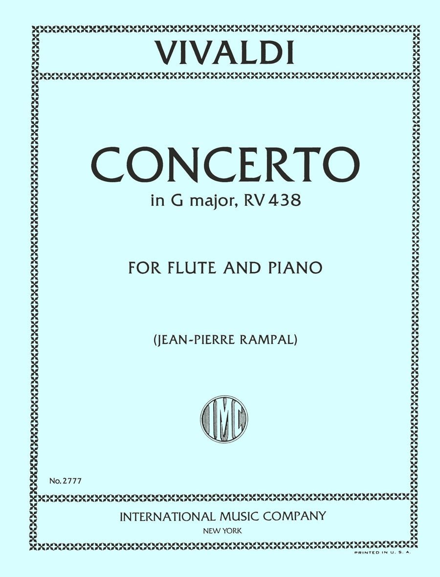 Vivaldi: Concerto in G major G-Dur RV 438 (Dwarsfluit, Piano)