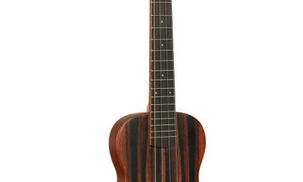 Kala-Ka-Sb-Eby-T_w/bag-Solid Body Electric Striped Ebony Tenor Ukulele