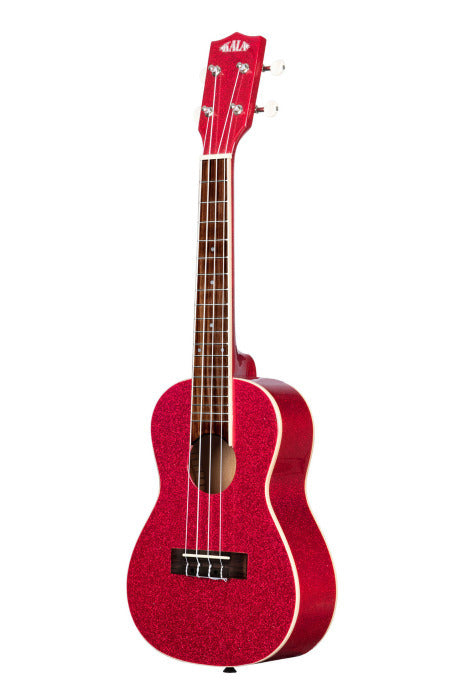 kala - Ritzy Red Sparkle Concert Ukulele with Bag