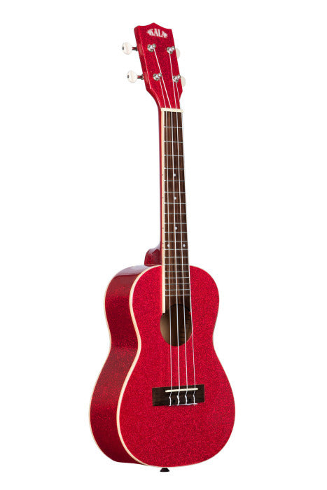 kala - Ritzy Red Sparkle Concert Ukulele with Bag