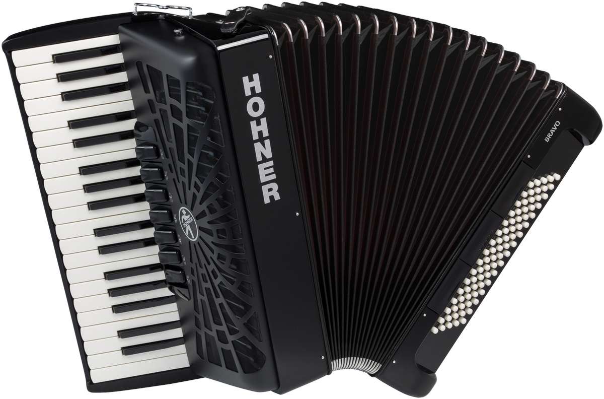 Hohner HOA16422 Accordeon, Bravo III 80, Zwart, Silent Key