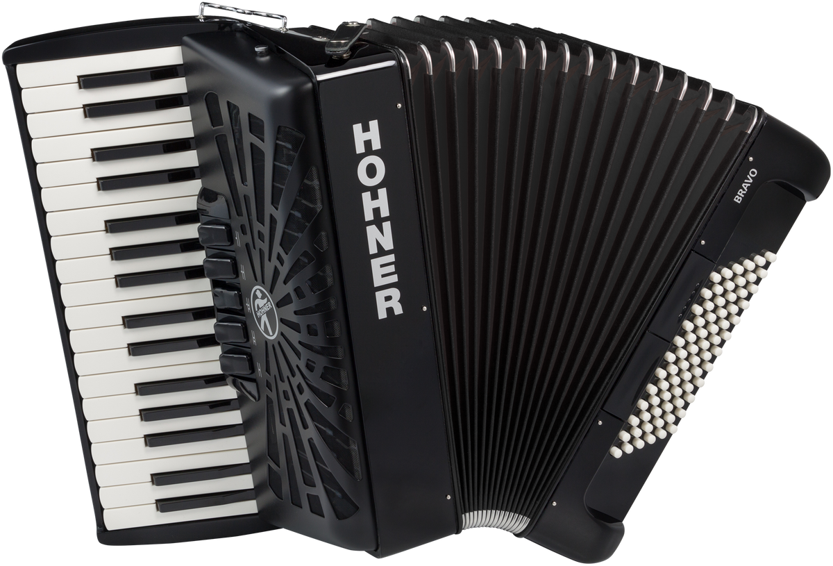 Hohner HOA16622 Accordeon, Bravo III 72, Zwart, Silent Key