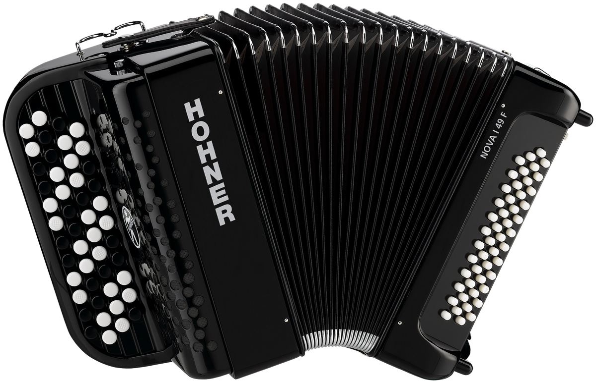 Hohner HOA4146 Accordeon, Nova I 49F, Zwart, C-Griff