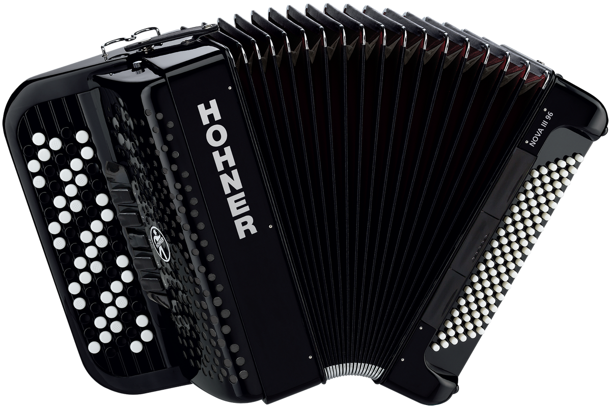 Hohner HOA4172 Accordeon, Nova III 96, Zwart, C-Griff