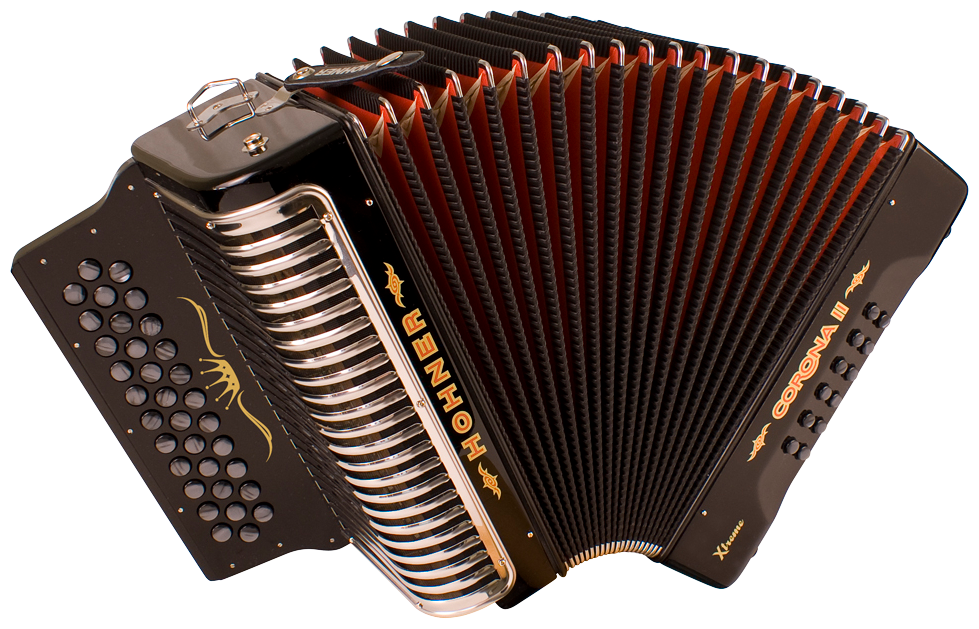 Hohner HOA5442 Accordeon, Corona II Xtreme, Zwart, F/Bb/Eb