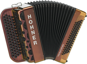 Hohner HOA6015 Accordeon, Fun Nova II 80 light, Rood-goud, C-Griff