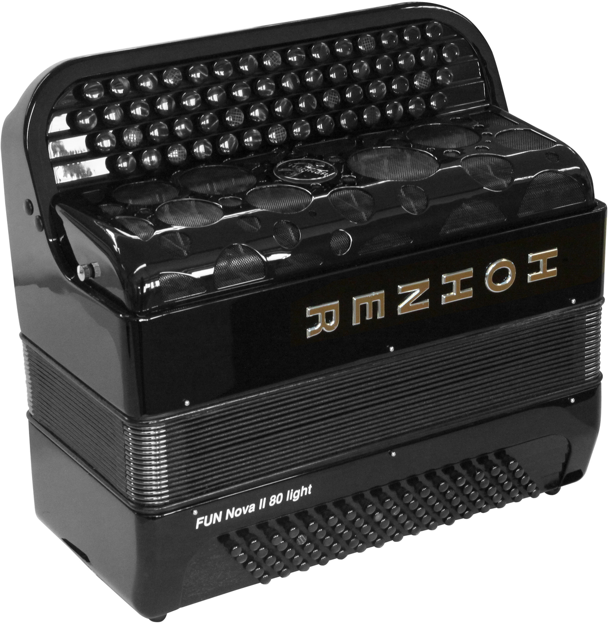 Hohner HOA7002 Accordeon, Fun Nova II 80 light, Zwart, B-Griff