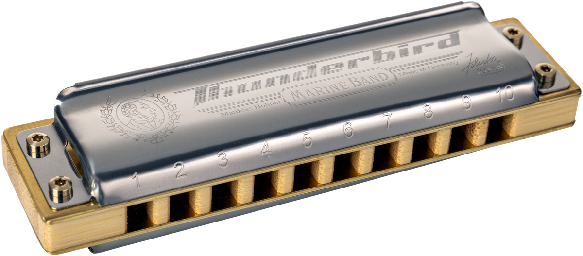 Hohner HOM201174P Mondharmonica, Marine Band – Thunderbird, Bb-laag