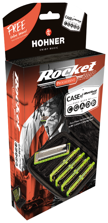Hohner HOM20155XP Harmonica, Rocket-amp, C/G/A/D/Bb, 5er Pack