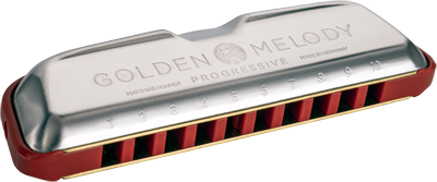 Hohner HOM54409X Harmonica, Golden Melody Progressive, Ab