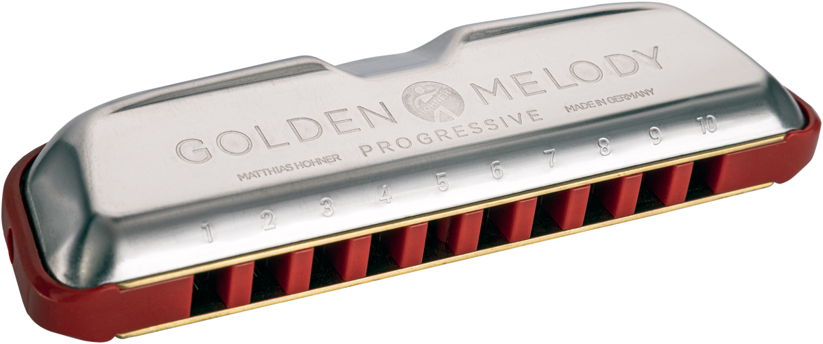 Hohner HOM54410X Harmonica, Golden Melody Progressive, A